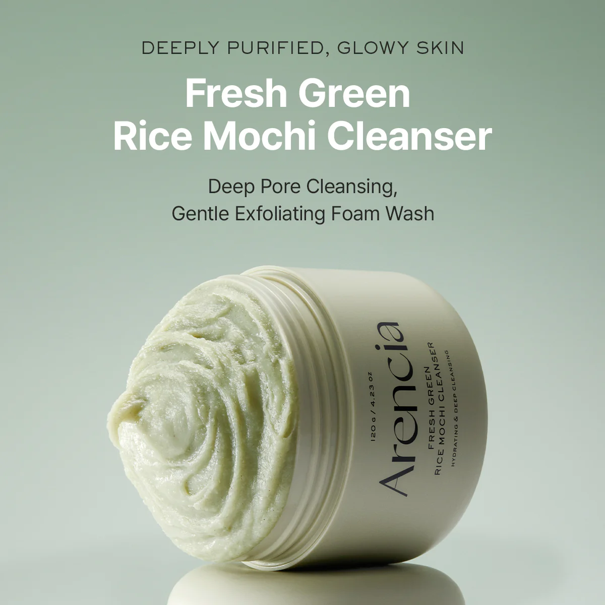 Arencia-Fresh Green Rice Mochi Cleanser 120gr - Image 2