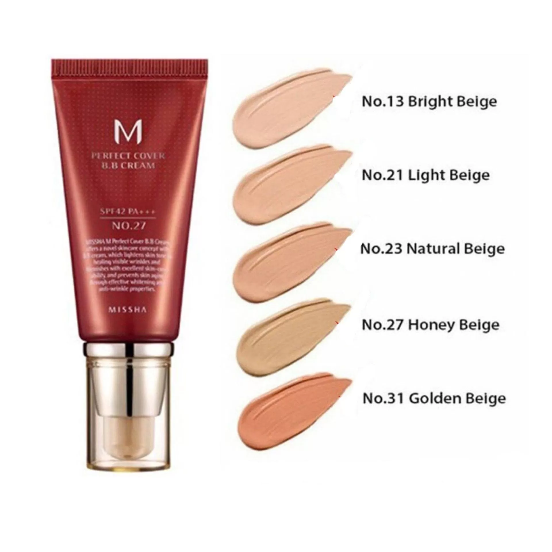 MISSHA - Perfect Cover BB Cream SPF42 (50ml) -No23 Natural Beige - Image 2